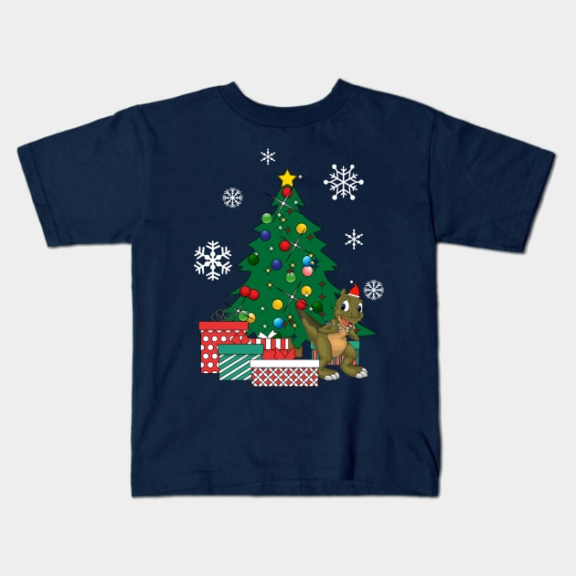 Ducky Around The Christmas Tree Land Before Time Kids T-Shirt by Nova5